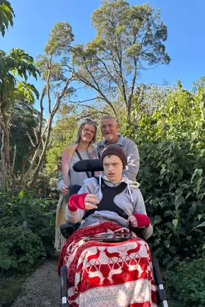 Tom with his parents